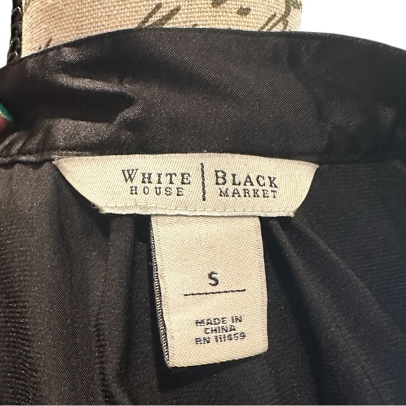 White House Black Market Black Ruffle Blouse - Picture 4 of 5